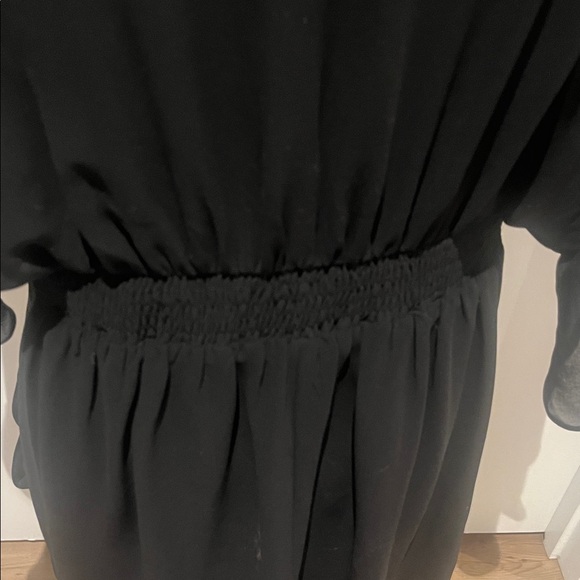 City Chic Black sequin faux wrap Mini Dress - Picture 11 of 11